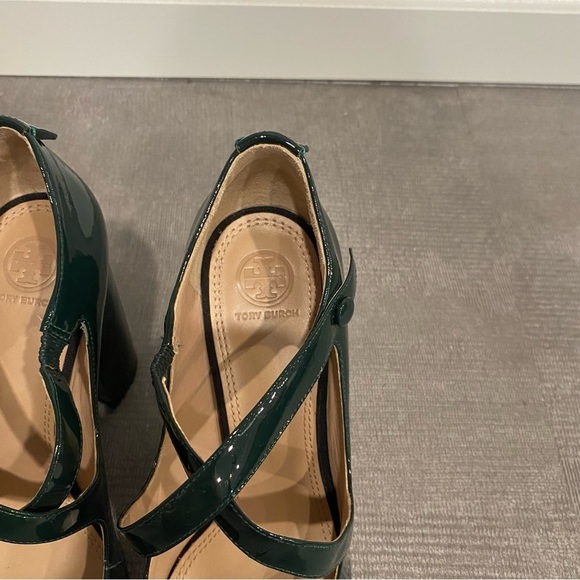 Tory Burch Dark Blue and Green Heels - Picture 5 of 10